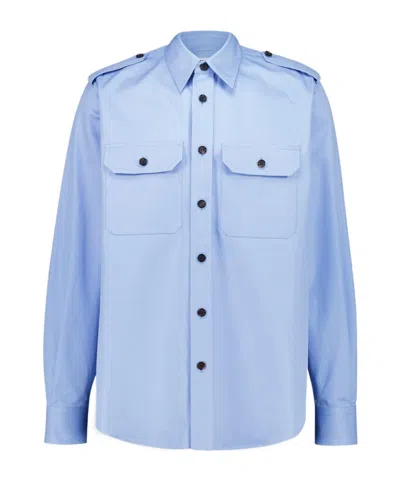 Alexander Mcqueen Long Sleeve Shirt In Blue