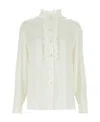 Alexander Mcqueen White Poplin Shirt In White