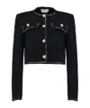 Alexander Mcqueen Cropped-jacke Aus Tweed In Black
