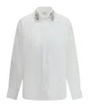 Alexander Mcqueen Long Sleeved Embellished Collar Shirt In White