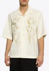Alexander Mcqueen Long-sleeved Printed Shirt In Cream