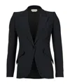 Alexander Mcqueen Fitted Jacket With Bustier Details In Black