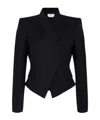 Alexander Mcqueen Long-sleeved Suit Jacket In Black