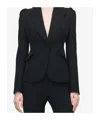 Alexander Mcqueen Tailored Jacket Single Breasted Padded Shoulders In Black