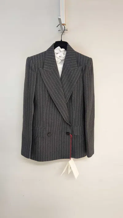 Alexander Mcqueen Long Sleeved Suit Jacket In Black