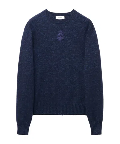 Alexander Mcqueen Long-sleeved Sweater In Black