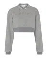 Alexander Mcqueen Alexander Mc Queen Logo Cotton Cropped Sweatshirt In Grey