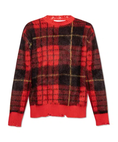 ALEXANDER MCQUEEN ALEXANDER MCQUEEN CHECK PATTERN DISTRESSED JUMPER