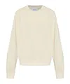Alexander Mcqueen Crewneck Cotton Pullover Sweatshirt In Neutral