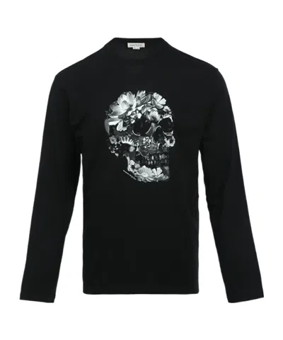 Alexander Mcqueen Long-sleeved T-shirt In Black