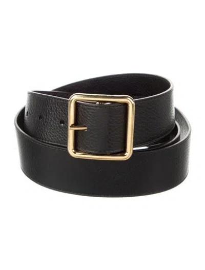 Pre-owned Alexander Mcqueen Long Waist Belt Leather Belt In Black