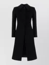 Alexander Mcqueen Longline Cashmere And Wool Coat In Black