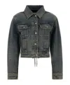 Alexander Mcqueen Long-sleeve Denim Jacket In Blue