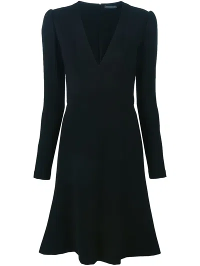 Alexander Mcqueen Long-sleeved Short Dress In Green