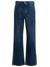 Alexander Mcqueen Loose Blue Cotton Jeans