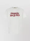 Alexander Mcqueen Loose Fit Cotton T-shirt With Crew Neck And Lateral Slits