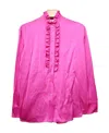 Alexander Mcqueen Lotus Leaf-edged Shirt In Pink