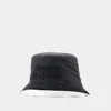 Alexander Mcqueen Low Rever Bucket Hat In Black