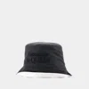 Alexander Mcqueen Low Rever Bucket Hat In Black