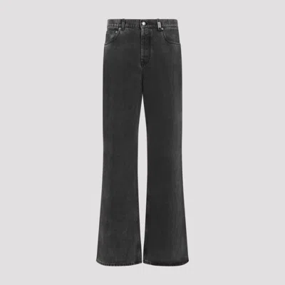 Alexander Mcqueen Mcqueen Metal Plate Jeans In Black
