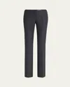Alexander Mcqueen Low-rise Check Bootcut Trousers In Dark Grey
