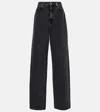 Alexander Mcqueen Wide Leg Jeans Black In Black
