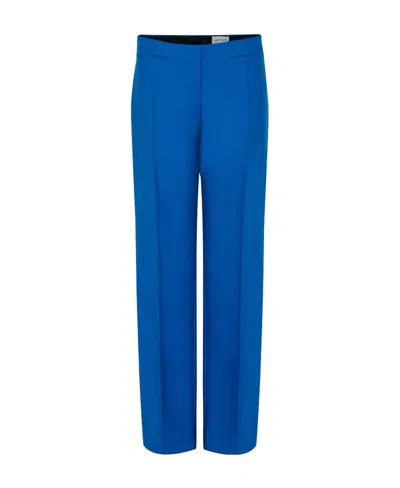 Alexander Mcqueen Low-rise Tailored Trousers In Blue