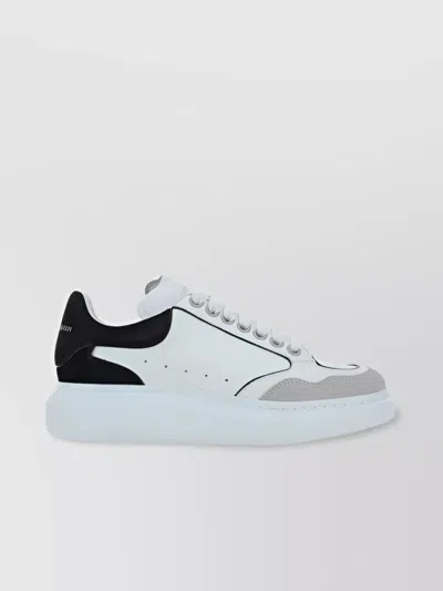 Alexander Mcqueen Low-top Calfskin Sneakers Platform Sole In White