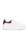 Alexander Mcqueen Alexander Mc Queen White And Blue Navy Oversized Sneakers In White & Burgundy