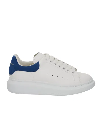 Alexander Mcqueen Oversized Leather Sneakers Detail Contrasting In Gray