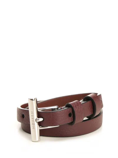 Alexander Mcqueen Low Waist Belt Belts Brown
