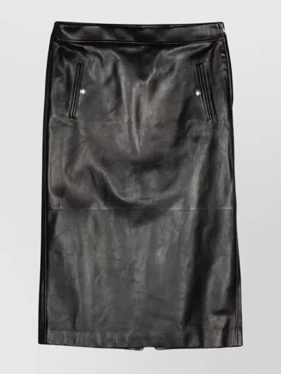 ALEXANDER MCQUEEN LOW WAIST LEATHER SKIRT