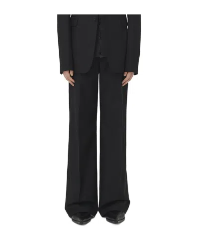 Alexander Mcqueen Low-waist Slim Suit Pants In Black