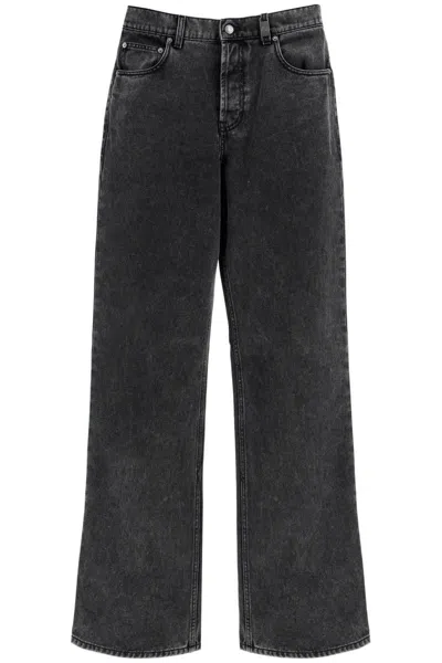 Alexander Mcqueen Low-waisted Baggy Jeans In Black