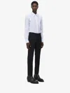 Alexander Mcqueen Low-waisted Tuxedo Cigarette Trousers In Black