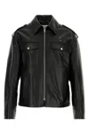 Alexander Mcqueen Leather Jacket With Chest Pockets And Epaulettes