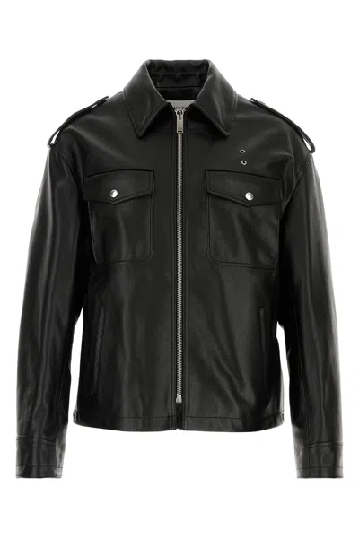 ALEXANDER MCQUEEN ALEXANDER MCQUEEN BLACK LEATHER JACKET