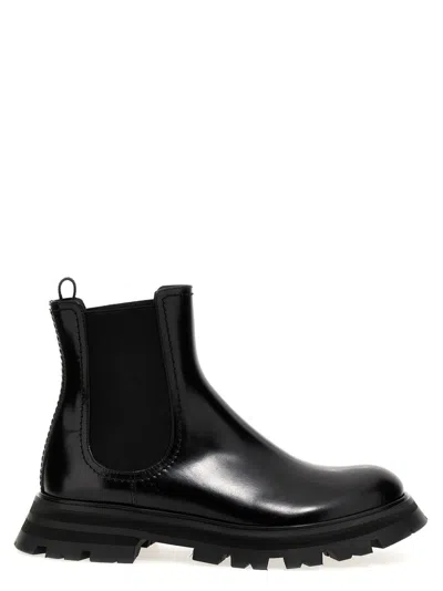 Alexander Mcqueen 'lucent' Ankle Boots In Black