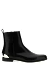 Alexander Mcqueen Leather Ankle Boots In Black