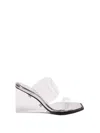 Alexander Mcqueen Double Strap Shard Wedge Sandal In Tan