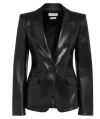 Alexander Mcqueen Luxurious 100% Leather Jacket In Black