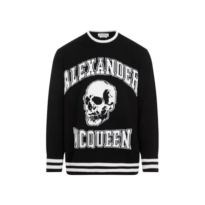 Alexander Mcqueen Luxurious Black Wool Sweater For Men (fw23)