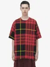 Alexander Mcqueen Mcqueen Tartan Plaid Cotton T-shirt In Black/red