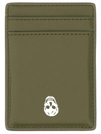 Alexander Mcqueen Portacarte Magnetico Skull