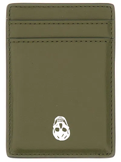 ALEXANDER MCQUEEN MAGNETIC CARD HOLDER "SKULL"