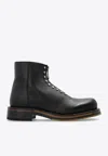 Alexander Mcqueen Maker Zip Ankle Boots In Grained Leather In Black
