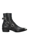 Alexander Mcqueen Punk Triple Strap Ankle Boots In Black