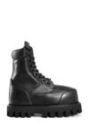 Alexander Mcqueen Elegant Black Leather Ankle Boots For Men In Black