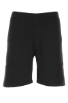 Alexander Mcqueen Men Black Wool Blend Bermuda Shorts In Black