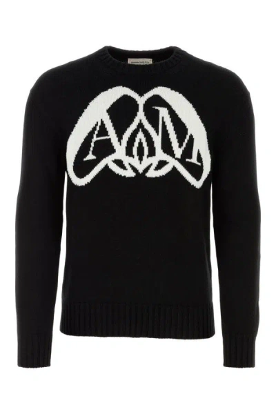 Alexander Mcqueen Man Black Cotton Sweater